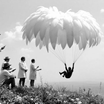 featherparachute1 Flight of Fancy: The Feathered Parachute Disaster